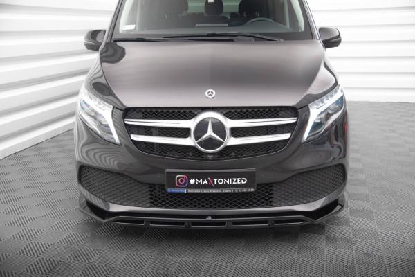 Maxton Design Front Ansatz V.2 für Mercedes-Benz V-Klasse W447 Facelift schwarz Hochglanz