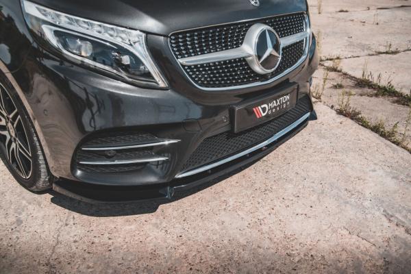 Maxton Design Front Ansatz V.3 für Mercedes-Benz V-Klasse AMG-Line W447 schwarz Hochglanz