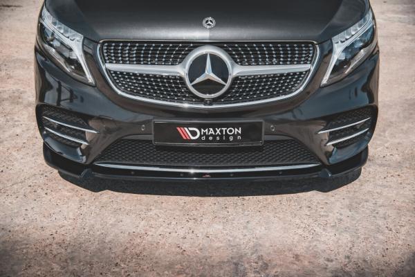 Maxton Design Front Ansatz V.3 für Mercedes-Benz V-Klasse AMG-Line W447 schwarz Hochglanz