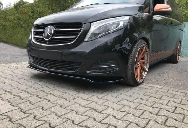 Maxton Design Front Ansatz V.3 für Mercedes-Benz V-Klasse W447 schwarz Hochglanz