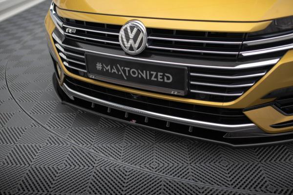 Maxton Design Front Ansatz V.3 für VW Arteon R-Line Limousine / Shooting Brake Mk1 schwarz Hochglanz