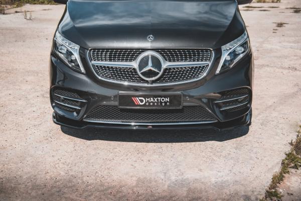 Maxton Design Front Ansatz V.4 für Mercedes-Benz V-Klasse AMG-Line W447 schwarz Hochglanz