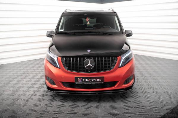 Maxton Design Front Ansatz V.4 für Mercedes-Benz V-Klasse W447 schwarz Hochglanz