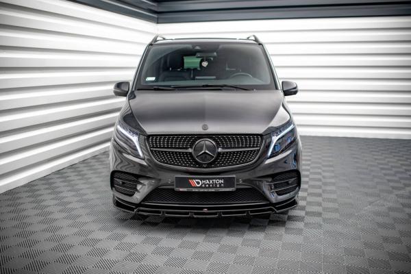 Maxton Design Front Ansatz V.5 für Mercedes-Benz V-Klasse AMG-Line W447 schwarz Hochglanz