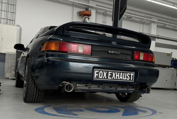 Fox Endschalldämpfer für Toyota MR2 Typ W2 – Ausgang rechts/links – 1x90 mm (Typ 25)