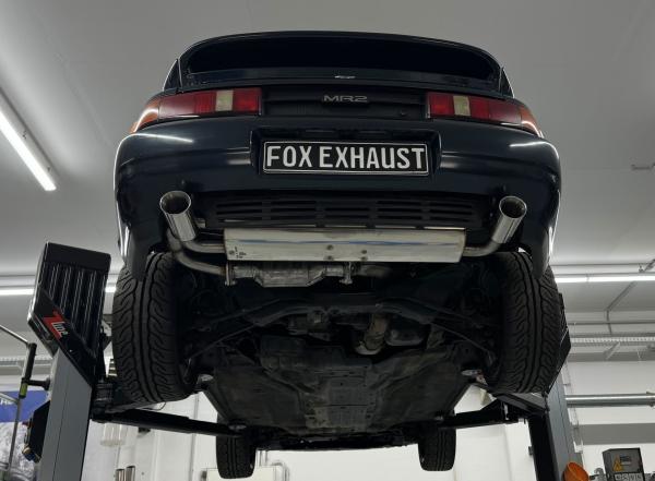 Fox Endschalldämpfer für Toyota MR2 Typ W2 – Ausgang rechts/links – 1x90 mm (Typ 25)