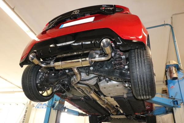 Fox Endschalldämpfer quer 1x100 Typ 25 rechts/links für Toyota Yaris GR P21 (ab 2020) – Edelstahl, Rohr 70 mm, EG-Gutachten