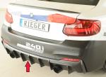 Rieger Heckeinsatz für BMW 2er F22/ F23 (1C) ABS schwarz matt (Lackierung erforderlich) Y 00035105