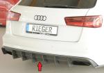 Rieger Heckeinsatz (für Fzg. mit AHK) für Audi A6 (4G/C7) ABS schwarz matt (Lackierung erforderlich) Y 00055347