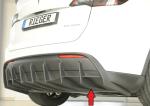 Rieger Heckeinsatz für originale Heckschürze für Tesla Model Y (03/2020–, alle Modelle inkl. Performance, ohne Anhängekupplung) – ABS schwarz-matt (Finish), inkl. Gutachten