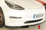 Rieger Spoilerschwert für originale Frontschürze für Tesla Model 3 (06/2018–09/2023, alle Modelle inkl. Performance) – ABS schwarz glänzend, inkl. ABE