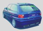 JMS Heckstoßstange Racelook für Opel Astra F Fließheck CC (1991–1998, 3-Türer) – GFK, inkl. Teilegutachten