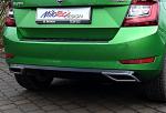 Milotec - Auspuff-Dummies Alu-Brush für Skoda Fabia NJ Monte Carlo (nur für Fahrzeuge mit Rückstrahler!)