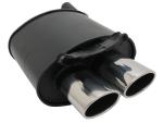 Novus Sportendschalldämpfer Gruppe N für Mercedes Benz SLK R170 (1996–2004) – 2x85/58 mm AM-Design Edelstahl-Endrohr, EG-Betriebserlaubnis
