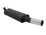 Novus Sportendschalldämpfer Gruppe N für VW Golf III (1HXO/1EXO) inkl. Cabrio & VW Golf IV Cabrio (1E7) – 1x76 mm RL-Design Endrohr, EG-Genehmigung