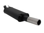 Novus Sportendschalldämpfer Gruppe N für VW Golf III (1HXO/1EXO) inkl. Cabrio & Golf IV Cabrio (1E7) – 1x76 mm Edelstahl-Endrohr, EG-Genehmigung