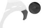 CSR Side Blades / Side Spats mit ABE für Opel Asta L BL005-L Lackierung erforderlich (schwarz matt)
