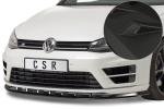 CSR Frontspoiler | Cup-Spoilerlippe mit ABE für VW Golf 7 R CSL340-M Carbon Look matt strukturiert (keine Lackierung erforderlich)