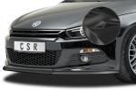 CSR Frontspoiler | Cup-Spoilerlippe mit ABE für VW Scirocco III R-Line CSL385-C Carbon Look Hochglanz (keine Lackierung erforderlich)