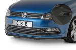 CSR Frontspoiler | Cup-Spoilerlippe mit ABE für VW Polo V (6R/6C) Basis/GTI CSL407-M Carbon Look matt strukturiert (keine Lackierung erforderlich)
