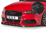 CSR Frontspoiler | Cup-Spoilerlippe mit ABE für Audi S3 / A3 8V S-Line Cabrio / Limo CSL453-C Carbon Look Hochglanz (keine Lackierung erforderlich)
