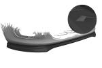 CSR Frontspoiler | Cup-Spoilerlippe mit ABE für Fiat Panda 3 (Typ 312/319) CSL753-S schwarz matt strukturiert (keine Lackierung erforderlich)