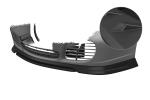 CSR Frontspoiler | Cup-Spoilerlippe mit ABE für Porsche 911/996 CSL831-L Lackierung erforderlich (schwarz matt)
