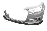 CSR Frontspoiler | Cup-Spoilerlippe mit ABE für Audi A1 (8X) S-Line CSL919-K Kupfer matt (keine Lackierung erforderlich)