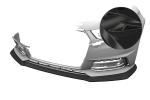 CSR Frontspoiler | Cup-Spoilerlippe mit ABE für Audi A1 (8X) S-Line CSL919-G Glossy schwarz Hochglanz (keine Lackierung erforderlich)