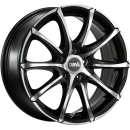 DBV Alufelge Tropez schwarz glänzend, front poliert 6.5x15 ET40 5x114.3 Nabe 74.1mm KBA 49157