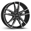 DEZENT Alufelge KF dark black/polished 6.5x17 ET34.5 5x112 Nabe 66.6mm KBA 55148