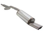Novus Edelstahl Gruppe A Komplettanlage ab Katalysator für Audi A3 8L / VW Golf 4 / New Beetle – 2x76 mm MS-Design – mit EG-Genehmigung