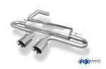 Fox passend für Ford Focus III ST Fließheck Diesel Endschalldämpfer quer Ausgang mittig inkl. Verbindungsrohr - 2x100 Typ 25 mittig FO032085-294