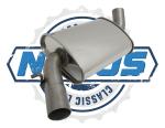 Novus Classic-Line Serien Mittelschalldämpfer für VW Golf 2 1.8 16V – Edelstahl – mit E-Prüfzeichen