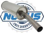 Novus Classic-Line Serien Endschalldämpfer aus Edelstahl für VW Golf 1 / Golf 1 Cabrio / Scirocco – 1.6 – mit E-Prüfzeichen