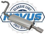 Novus Classic-Line Serien Endschalldämpfer aus Edelstahl für Audi 80 B4 Limousine & Avant – 1.6 / 2.0 – mit E-Prüfzeichen
