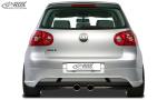 RDX Heckansatz für VW Golf 5 "V2" mit Endrohrausfräsung für R32-Auspuff Heckschürze Heck
