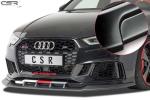 CSR Frontspoiler | Cup-Spoilerlippe mit ABE für Audi RS3 8V CSL322-L schwarz matt (Lackierung erforderlich)