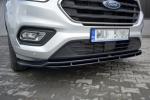 Maxton Design Front Ansatz V.1 für Ford Transit Custom Mk1 Facelift / Tourneo Custom Mk1 Facelift schwarz Hochglanz